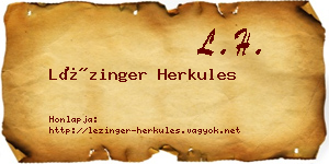 Lézinger Herkules névjegykártya